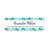 Belle étiquette d'adresse de retour Motif Gemstone (Devant)