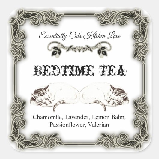 Belle étiquette de chat Vintage (Devant)