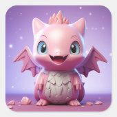 Belle étiquette de dragon bébé (Devant)