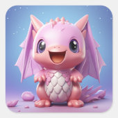 Belle étiquette de dragon bébé (Devant)