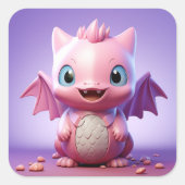 Belle étiquette de dragon bébé (Devant)