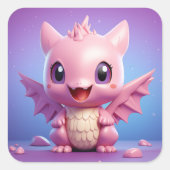 Belle étiquette de dragon bébé (Devant)