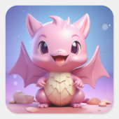 Belle étiquette de dragon bébé (Devant)