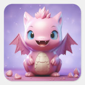 Belle étiquette de dragon bébé (Devant)