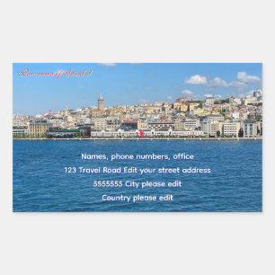 Belle étiquette de groupe touristique d'Istanbul