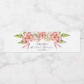 Belle Étiquette Florale Rose Aquarelle | Enterreme (Étiquettes simples)