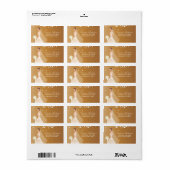 Belle Étiquettes d'adresse de retour de mariée. (Feuille entière)