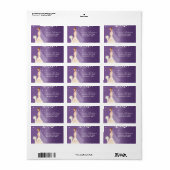 Belle Étiquettes d'adresse de retour de mariée. (Feuille entière)