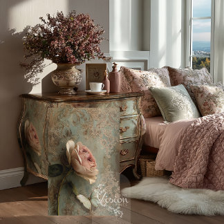 Belle Étude Blush Pioenroos Vlinder Teal Goud Tissuepapier