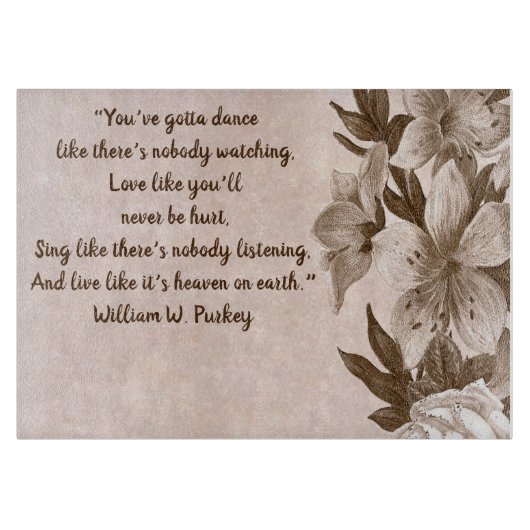 Belle façon de dire sur une planche à découper en (Devant)