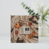 Belle faire-part de grossesse automnale (Debout devant)