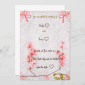 belle faire-part de mariage (Devant / Derrière)