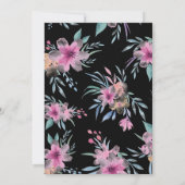 Belle Faire-part de mariage à fleurs peintes (Dos)