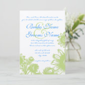 Belle Faire-part de mariage à fleurs Vintages (Debout devant)