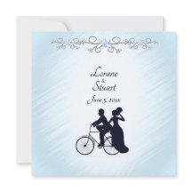 Belle Faire-part de mariage à thème Bleue