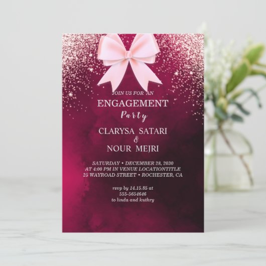 Belle faire-part de mariage abstraite design (Debout devant)