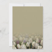 Belle faire-part de mariage avec tulipes blanches (Dos)