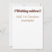 Belle faire-part de mariage brune (Dos)