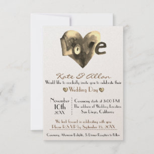Belle Faire-part de mariage cardiaque personnalisa