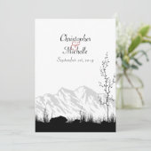 Belle Faire-part de mariage de montagne Silhouette (Debout devant)