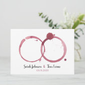 Belle Faire-part de mariage De Tissus À Vins (Debout devant)