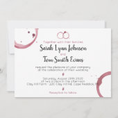 Belle Faire-part de mariage De Tissus À Vins (Dos)