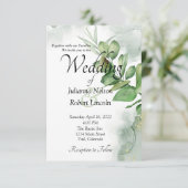 Belle faire-part de mariage de verdure aquarelle (Debout devant)