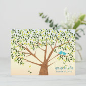 Belle Faire-part de mariage d'Oiseaux (Debout devant)