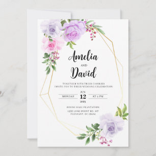 Belle Faire-part de mariage Florale
