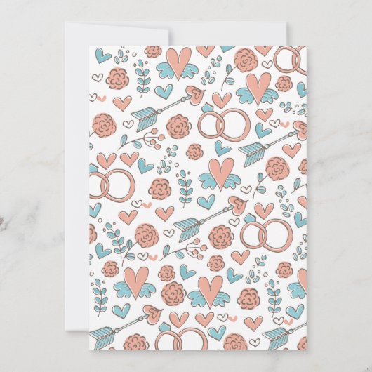 Belle Faire-part de mariage Florale (Dos)