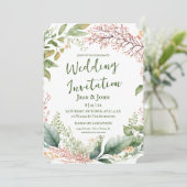 Belle Faire-part de mariage Florale (Debout devant)