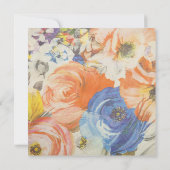 Belle Faire-part de mariage Florale Peinte (Dos)