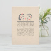 Belle faire-part de mariage moderne couple (Debout devant)