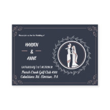 Belle faire-part de mariage poussiéreuse