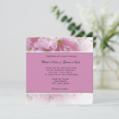 Belle faire-part de mariage rose cerisier (Debout devant)
