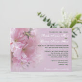 Belle faire-part de mariage rose cerisier (Debout devant)