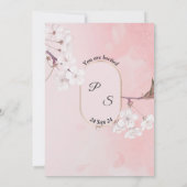 Belle Faire-part de mariage, rose et blanc (Dos)