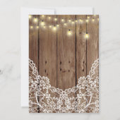 Belle Faire-part de mariage rustique en bois (Dos)