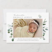 Belle Faire-part de naissance Bébé verdoyante (Devant)