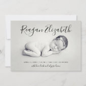 Belle Faire-part de naissance de superposition de  (Devant)