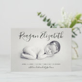 Belle Faire-part de naissance de superposition de (Debout devant)