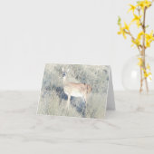 Belle Faune - Carte de voeux vierge (Fleur jaune)