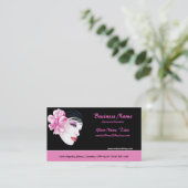 Belle femme avec le carte de visite saisissant de (Debout devant)