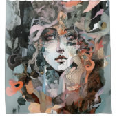 Belle Femme Collage Douche Rideau (Devant)