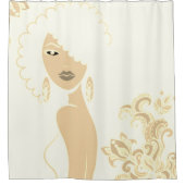 Belle Femme Douche Beige Rideau (Devant)