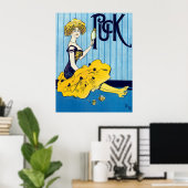 Belle femme Poster vintage de canettes (Bureau à domicile)