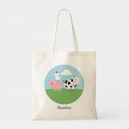 Belle ferme Animaux Enfants Sac fourre-tout (Devant)