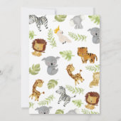 Belle fête animal enfant anniversaire Invitation (Dos)