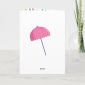 Belle fête de piscine anniversaire de enfant merci (Dos)