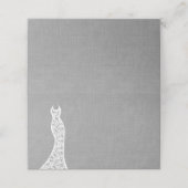 Belle Fête des mariées de lin pliée Cartes de plac (Extérieur déplié)